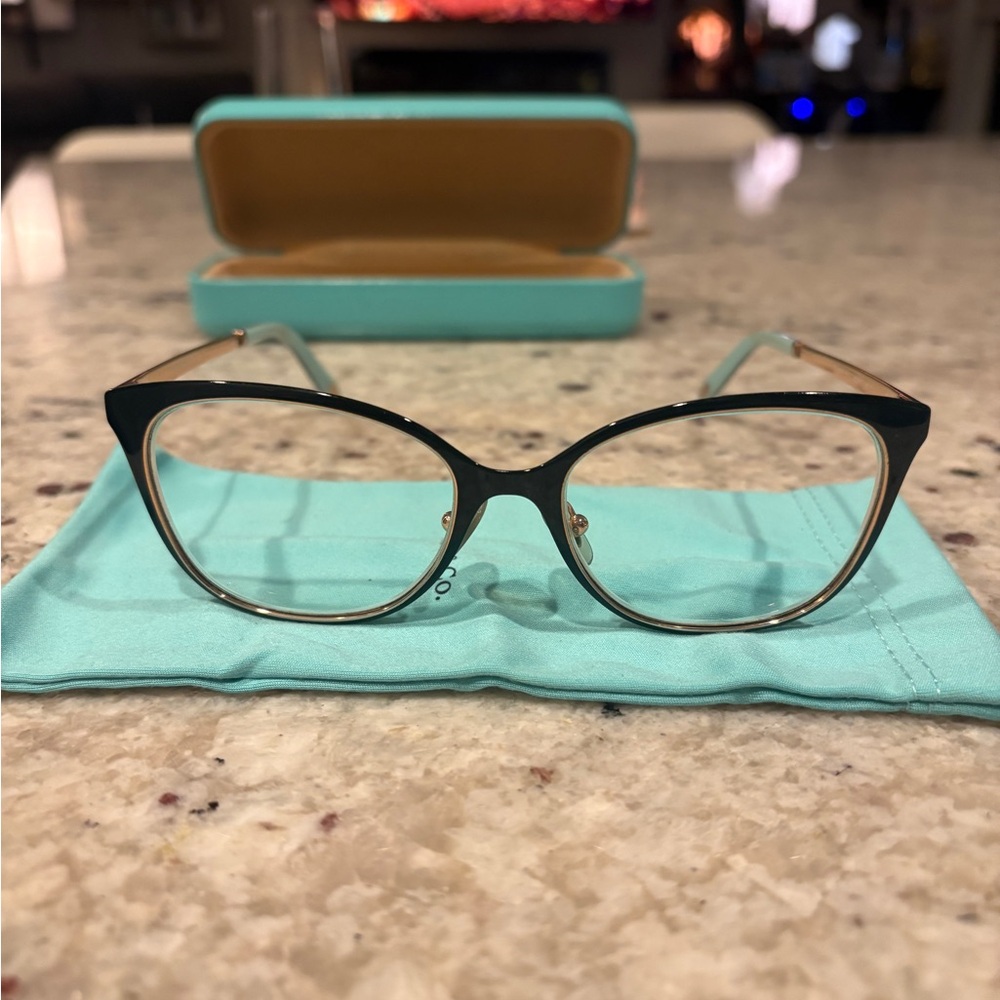 Tiffany & Co. Glasses with Black and Gold Accents